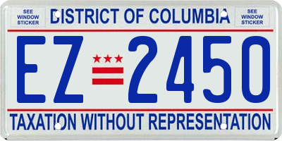 DC license plate EZ2450