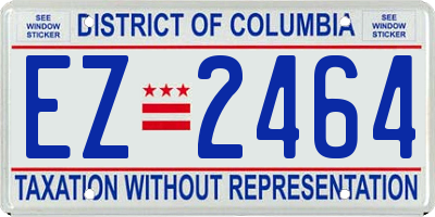 DC license plate EZ2464