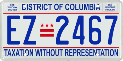 DC license plate EZ2467