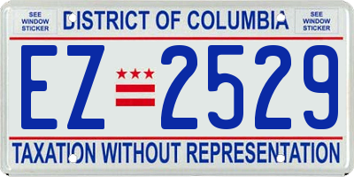 DC license plate EZ2529