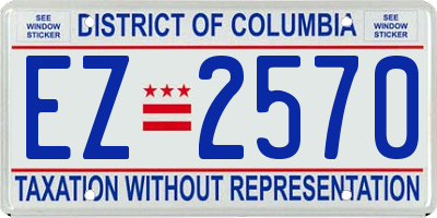 DC license plate EZ2570