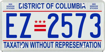 DC license plate EZ2573