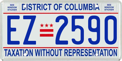 DC license plate EZ2590