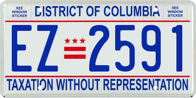 DC license plate EZ2591