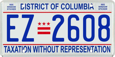 DC license plate EZ2608