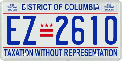 DC license plate EZ2610