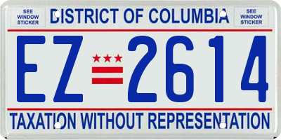 DC license plate EZ2614