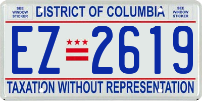 DC license plate EZ2619