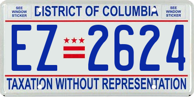 DC license plate EZ2624