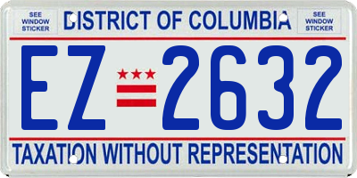 DC license plate EZ2632