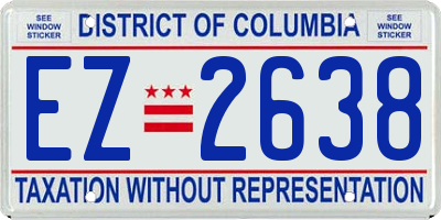 DC license plate EZ2638