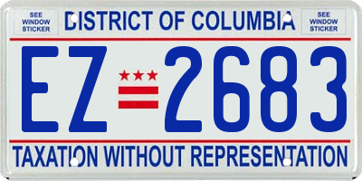 DC license plate EZ2683