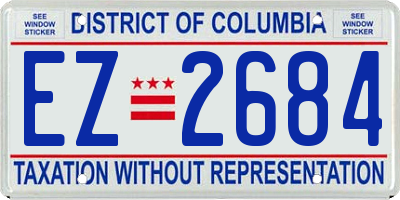 DC license plate EZ2684