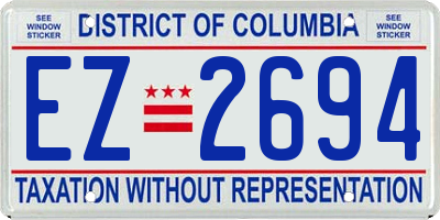 DC license plate EZ2694