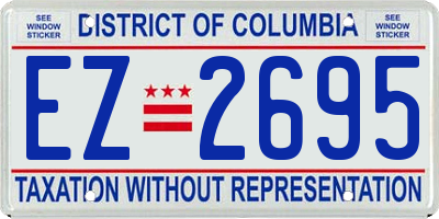 DC license plate EZ2695