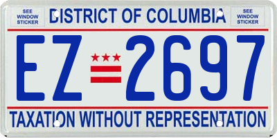 DC license plate EZ2697