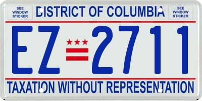 DC license plate EZ2711