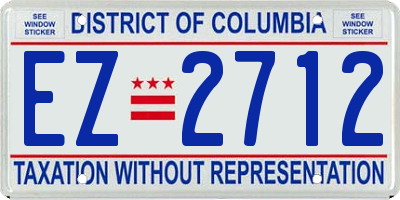 DC license plate EZ2712