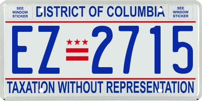 DC license plate EZ2715