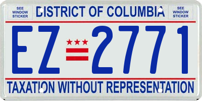 DC license plate EZ2771