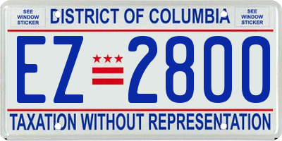 DC license plate EZ2800