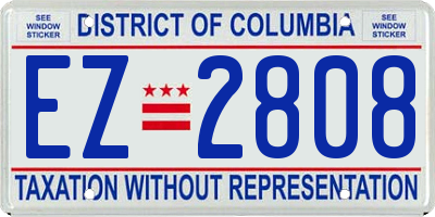 DC license plate EZ2808