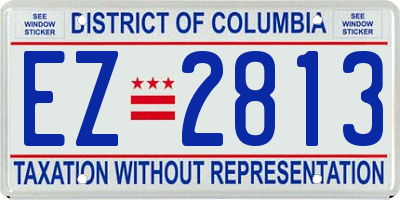 DC license plate EZ2813