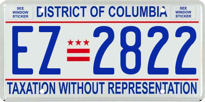 DC license plate EZ2822