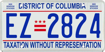 DC license plate EZ2824