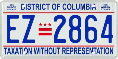 DC license plate EZ2864