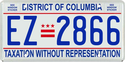 DC license plate EZ2866