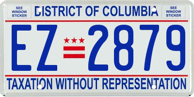 DC license plate EZ2879