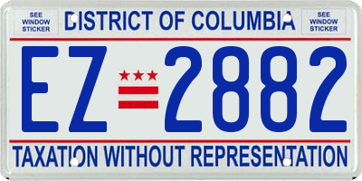 DC license plate EZ2882