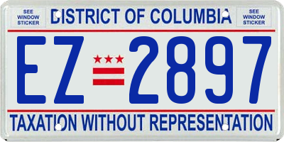 DC license plate EZ2897