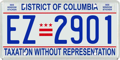 DC license plate EZ2901