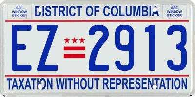 DC license plate EZ2913