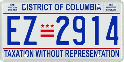 DC license plate EZ2914