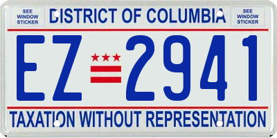 DC license plate EZ2941