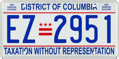 DC license plate EZ2951