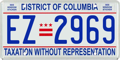 DC license plate EZ2969