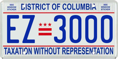 DC license plate EZ3000