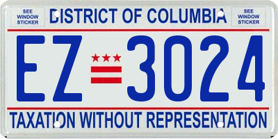 DC license plate EZ3024