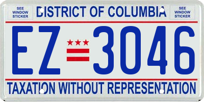 DC license plate EZ3046