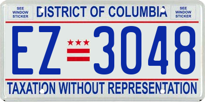 DC license plate EZ3048