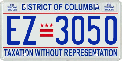 DC license plate EZ3050