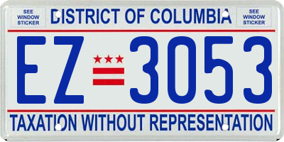 DC license plate EZ3053