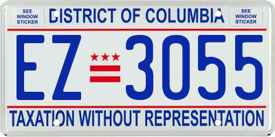 DC license plate EZ3055