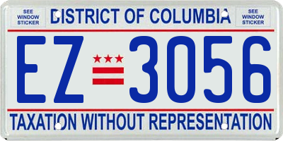 DC license plate EZ3056