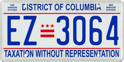 DC license plate EZ3064