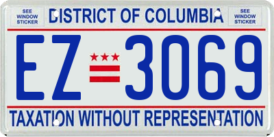 DC license plate EZ3069